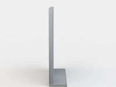 Window metal frame with mirror Low-poly 3D model