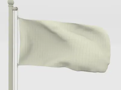 Animated Australian Flag Low-poly 3D model