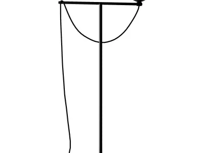 Handvark Globe Floor Lamp Black 3D model