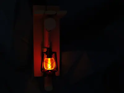 Gas lamb Low-poly 3D model