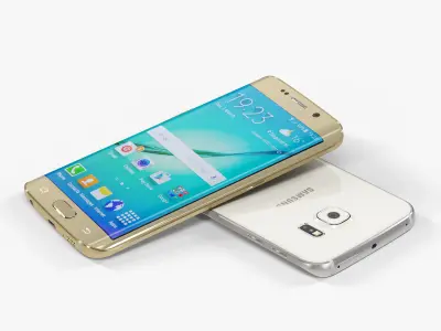 Samsung Galaxy S6 Edge Low-poly 3D model