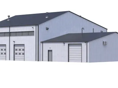 Industrial Building 9 Low-poly 3D model