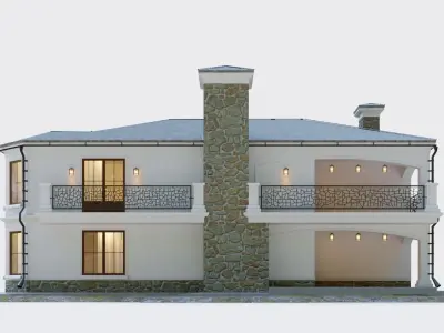 House in neoclassical style 3D model