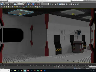 Sci Fi Spaceship hall 3d Model 3D model