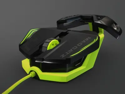 Feature mouse  Gaming Mouse  Low-poly 3D model