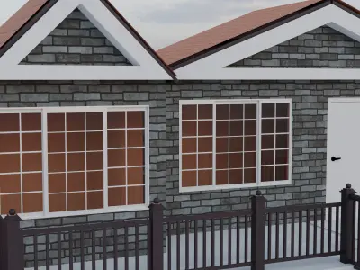 blender Exterior building 3D model