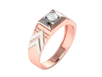 Mens Ring  Render 3dm STL OBJ FBX Details 3D print model 7