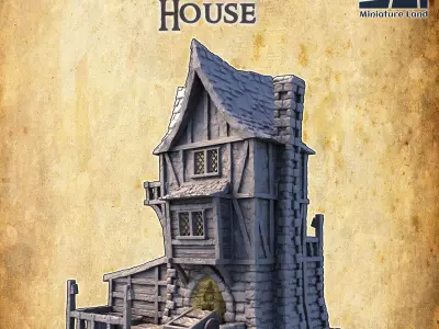 Medieval Cobbler House - Tabletop Terrain - 28 MM 3D print model