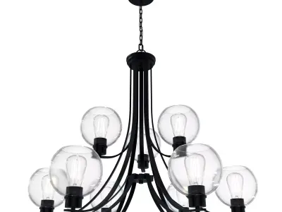 Pruitt Chandelier PRUC5034MBK by Quoizel 3D model
