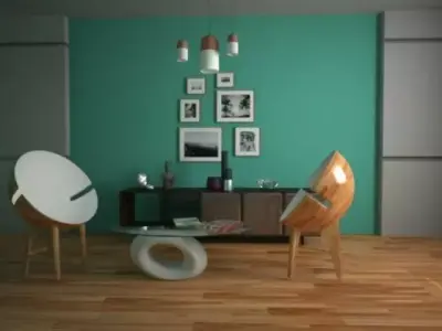 living room 3D model 83