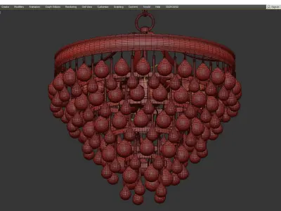 CRYSTAL BALL WEDDING CAKE LANTERN CONVERTIBLE Low-poly 3D model