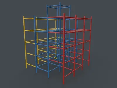 PBR Outdoor Playground Steel Climbing Bars A Low-poly 3D model
