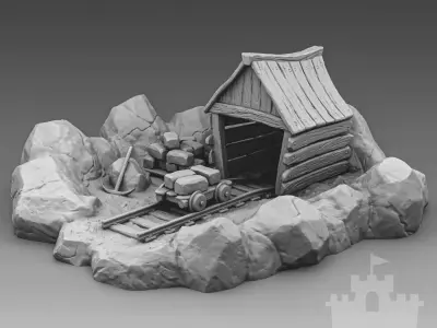 Cartoon  quarry 3D print model