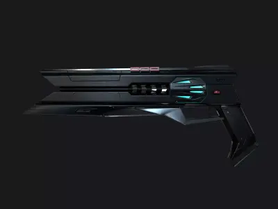 sci fi weapon game ready Low-poly 3D model