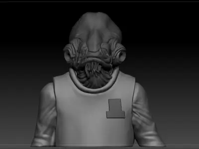 Erik Bauersfeld - Admiral Ackbar - Star Wars Return of the Jedi 3D print model