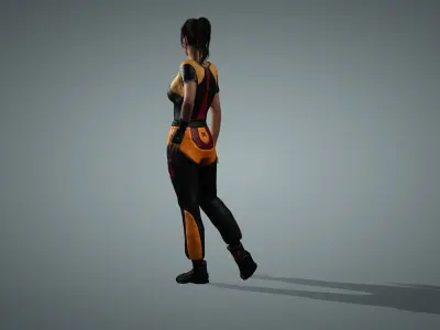 Scifi female 3D model purchase