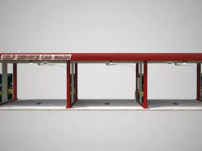 Self-Service Car Wash 3D model