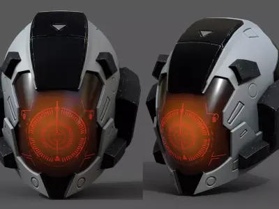 Helmet space cyborg robot military fantasy futuristic  Low-poly 3D model
