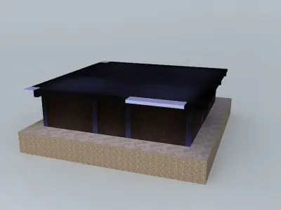 pillars house in minecraft 3D model