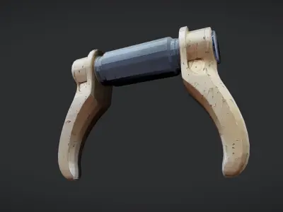 antique door handle 3D model