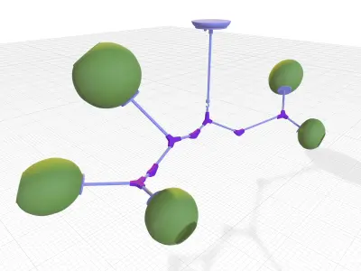 Maclean Light Sputnik Modern Linear Chandelier 3D model