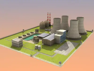 Nuclear Powerplant 3D model