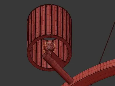 Flute Chandelier 3D model