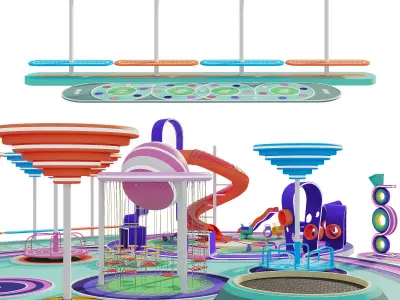 Playground Lollipop Street Paradise 3D model