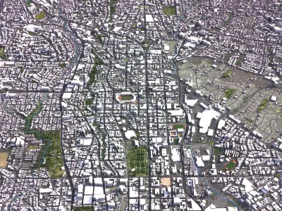 San Salvador - 3D City Model Low-poly 3D model