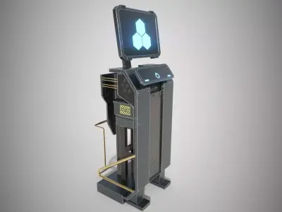 Sci-fi Terminal Low-poly 3D model get