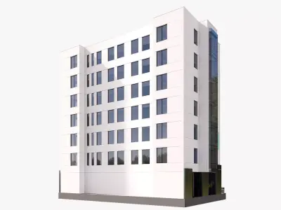 Hospital Low-poly 3D model