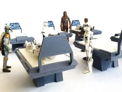 Custom Sci Fi Medical Bed Table 3 3D print model