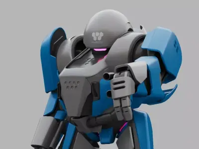 COMBAT DROID IONOS rigged character 3D model