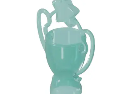 Transparent Star Championship Trophy 3D model