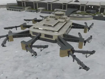 LIMC Terminal1 Low-poly 3D model