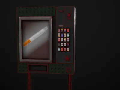Cigarette Machine Low-poly 3D model