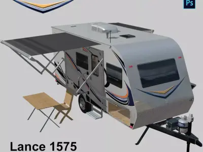Lance 1575 Travel Trailer Low-poly 3D model
