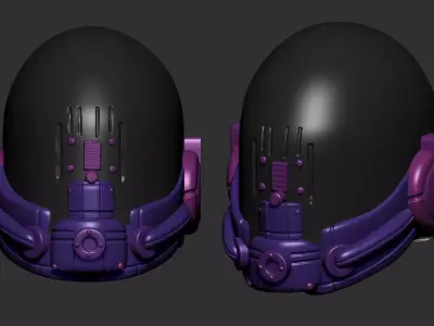helmet high poly sculpt 3d printable ver 7 3D model 3D model