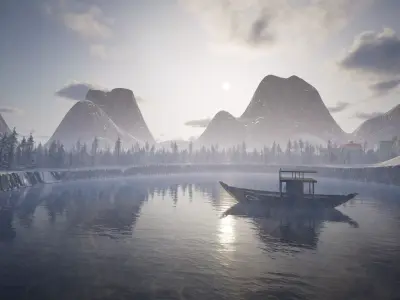 Dual Season Mountain Environment 3D model