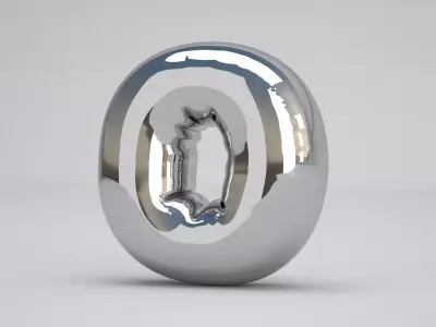 O Balloon Silver 3D model
