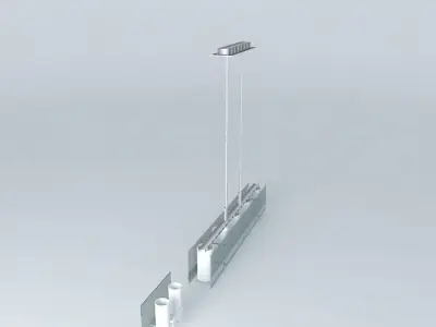 chandelier light fixture with two lights Free 3D model
