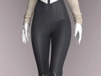 Sci fi outfit MD-Clo3d-OBJ-FBX-Zpac 3D model Low-poly 3D model