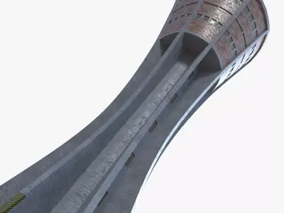 Water tower 3D model 5