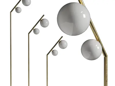 THEODORA MODERN floor light scene 01 Low-poly 3D model