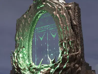 Witches Medieval Portal Doorway 3  3D model