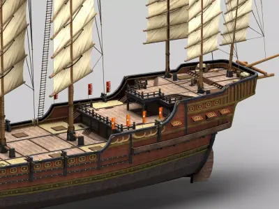 Ancient Chinese Ship 05 3D model