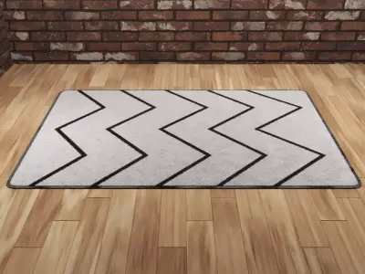 Black and white carpet 3D model
