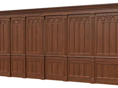 Wooden panels 24 3D model