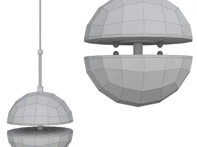 HANGING LAMP SPIRIDON SINGLE 3d model Low-poly 3D model