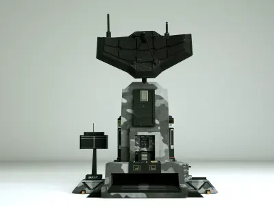 Army Radar Portable  V1 Low-poly 3D model